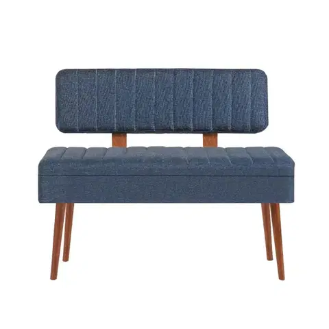 Bank Vina 1048 - 1 - Walnut, Dark Blue