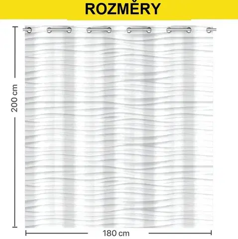 Eisl Sprchový závěs, bílá vlna BA0401 BA0401
