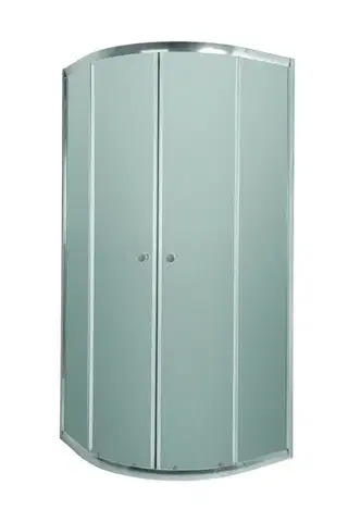 INVENA Sprchový kout čtvrtkruh VITORIA 80 x 80, chrom profil, sklo grafitové AK-49-187-O