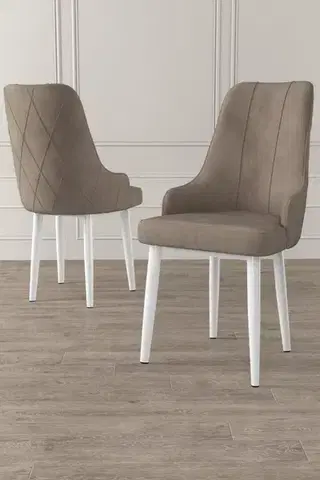 Sada židlí (6 kusů) Trex - Cappuccino, White