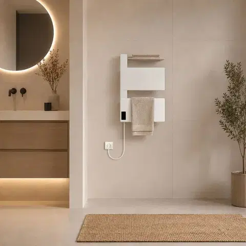 Mereo Elektrický sušák ručníků, 2 moduly, bílý MT81W