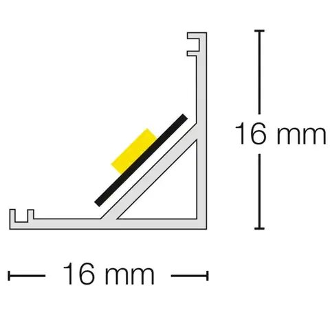 SLC profil Pro C1 2m rohový slim hliník