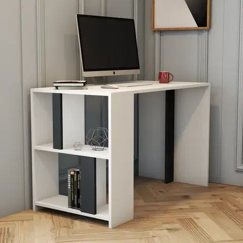 Psací stůl Lima - White, Anthracite