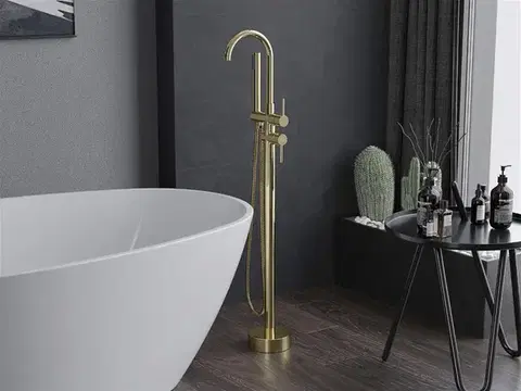 MEXEN Alma stojící vanová baterie gold 75033-50