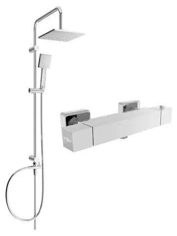 Sprchový set MEXEN Tord - termostatická sprchová baterie Cube chrom