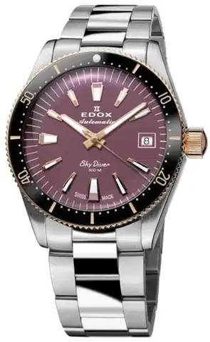 Edox Skydiver 38 Date Automatic 80131-357RNRM-VIO