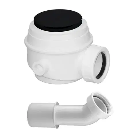 OMNIRES Sifon pro vany a sprchové vaničky průměr 52 mm, černá mat /BLM/ WB01XBL