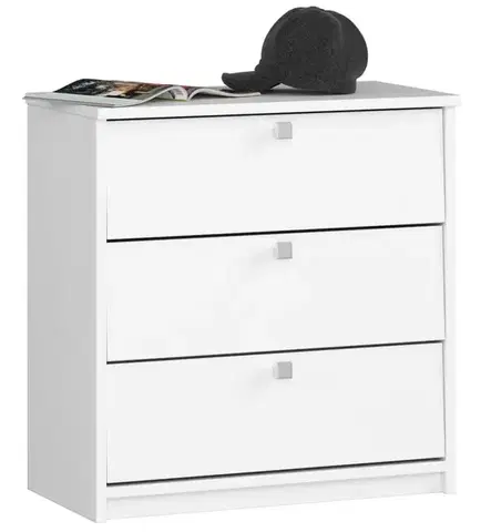 Ak furniture Botník Mini 60 cm - 3 dvířka bílý