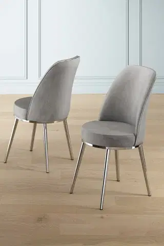 Sada židlí (4 kusy) Pefa - Grey, Chrome