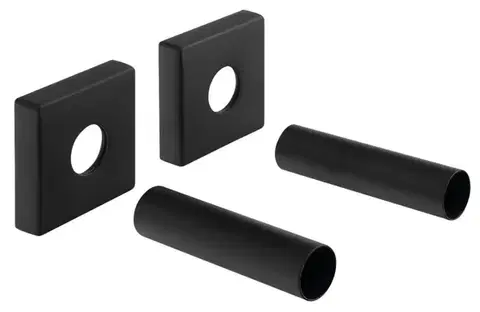 SAPHO Set krycích rozet hranatých, černá mat CP815B