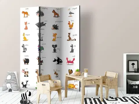 Paraván Learning by playing (animals) Dekorhome