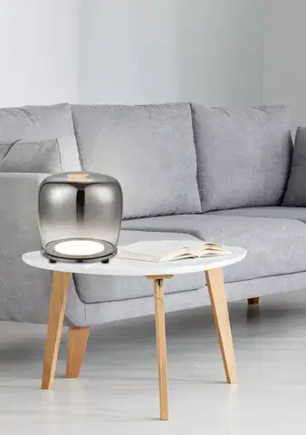 Stojací lampa černá skleněná LED 17cm Berloz Ledea