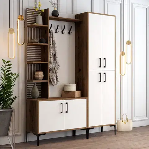 Předsíňová stěna Viyana DA - Walnut, White