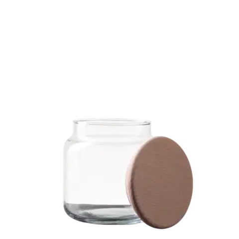 Skleněná nádoba s víkem 0,6 l — Basic Kitchen - 593765