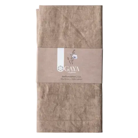 Bronzové lněné ubrusy 50 x 50 cm 2 ks — Gaya Ambiente - 596432