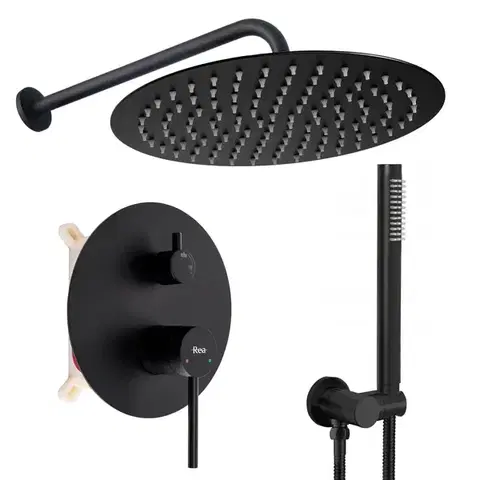 REA Podomítková sprchová sada Foss Clif Black  + BOX REA-P5968