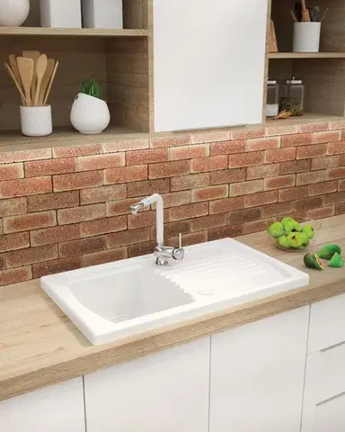 DEANTE Lusitano  bílá Keramický dřez, 1.5 bowl s odkapávačem ZCL_651N
