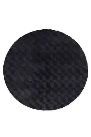 Obsession, Kusový koberec Diamond Cut 800 Anthrazit kruh, 120x120 (průměr) kruh, černá, ložnice