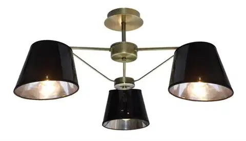 Černá/patinová stropní lampa Cortez