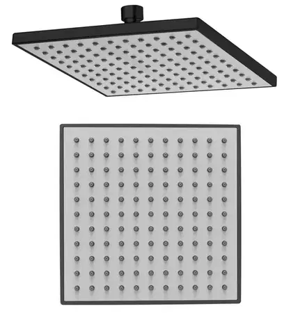 AQUALINE Hlavová sprcha, 200x200, ABS/černá mat SC164B