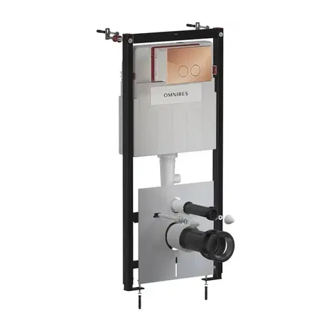 OMNIRES SET: STRONGFRAME stavební rám pod omítku + MINIMAL tlačítko spláchnutí, měď lesklá STFWC1M-RCP