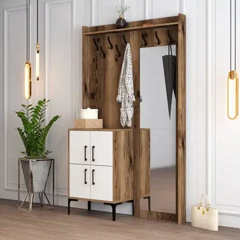Předsíňová stěna Berlin BC - Walnut, White