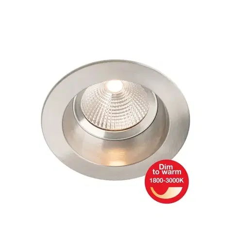 SLC vestavné LED svítidlo OneSoft Dim-To-Warm 8 W 220-240 V 1800-3000 K stmívatelné IP54 36° Ra90 hliník