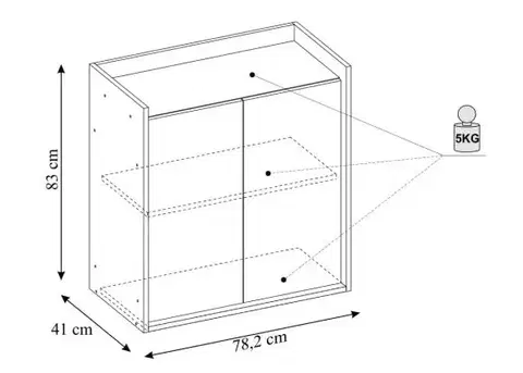 HALMAR Skříňka MOBIUS 2D přírodní ořech