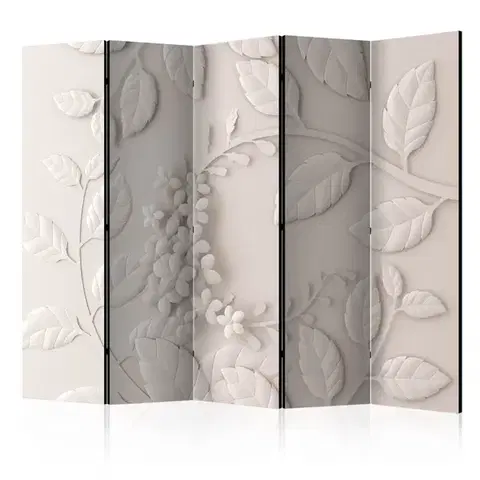 Paraván Paper Flowers (Cream) Dekorhome