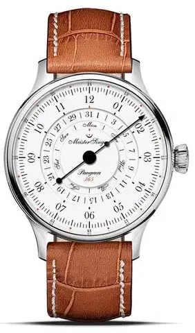 MeisterSinger Pangaea Day Date 365 PDD365901 - Světle hnědý kožený řemínek