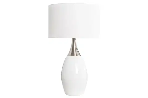 Estila Moderní stylová stolní lampa Carla 60cm bílá