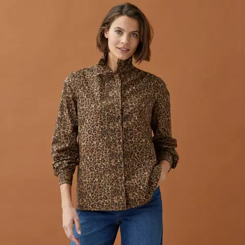 Košilová halenka s leopardím vzorem