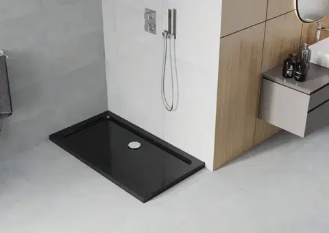 MEXEN Flat sprchová vanička obdélníková slim 120 x 70, černá 40707012