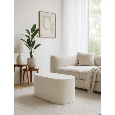 Taburet SOFT Capsule, bílá