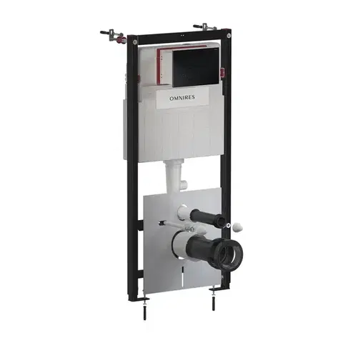 OMNIRES SET: STRONGFRAME Rám do podomítkové instalace s ECO splachováním + MINIMAL splachovací tlačítko, matná černá STFWCECO1M-RBLM