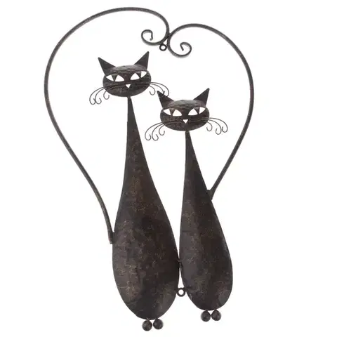 Dakls Kovová dekorace na zeď Cats, 52 cm