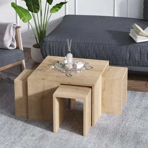 Sada konferenčních stolků Ortanca - Sapphire Oak