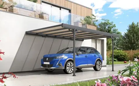 Kovový přístřešek / carport ke zdi 298 x 509 cm Dekorhome