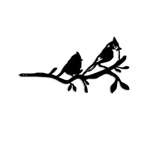 Zahradní dekorace Bird On The Branch 07 - Black