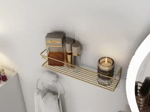 Nástěnná police Banyo Makyaj Rafı, Baharatlık - Gold