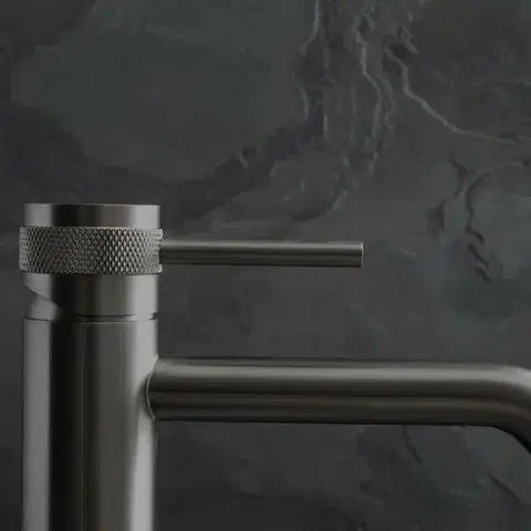 REA Umyvadlová baterie Lungo Grip Gun Grey, nízká REA-B8778