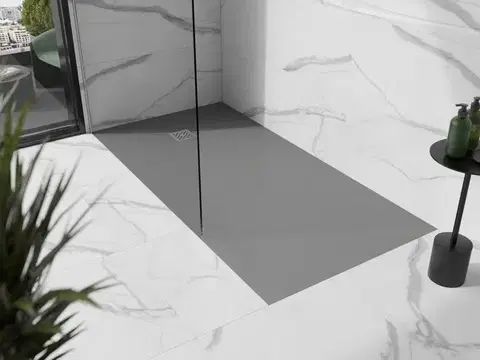 MEXEN Stone+ sprchová vanička obdélníková 160x90, šedý beton 44619016
