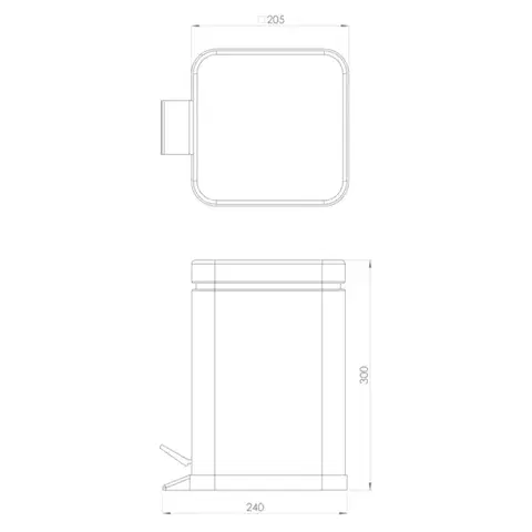 Gedy ARGENTA odpadkový koš 5l, Soft Close, černá mat 230914