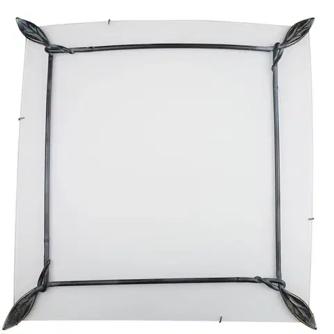 Čtvercová skleněná stropní lampa Laur