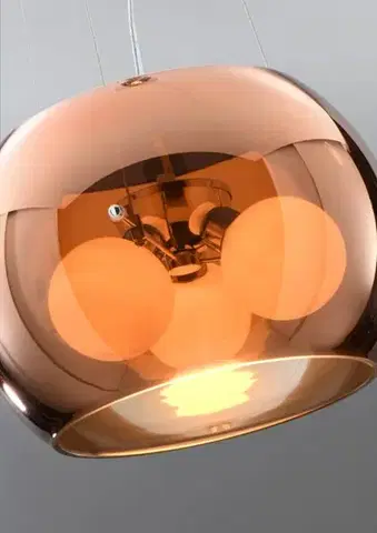 Stropní lampa zlaté sklo 3x40W G9 Gemo