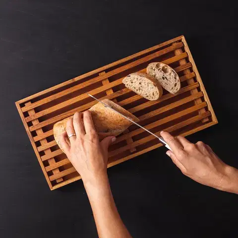 Deska na krájení chleba Teak 43 x 22,8 x 3,5 cm – GAYA Wooden - 593732