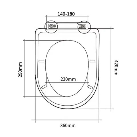 AQUALINE VITO WC sedátko, Soft Close, Easy Take, bílá PCS105