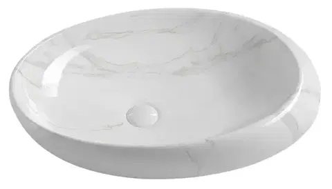 SAPHO DALMA keramické umyvadlo na desku, 68x44cm, carrara 317
