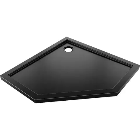 MEXEN Flow pětiboká sprchová vanička slim 80 x 80, černá mat 46P708080
