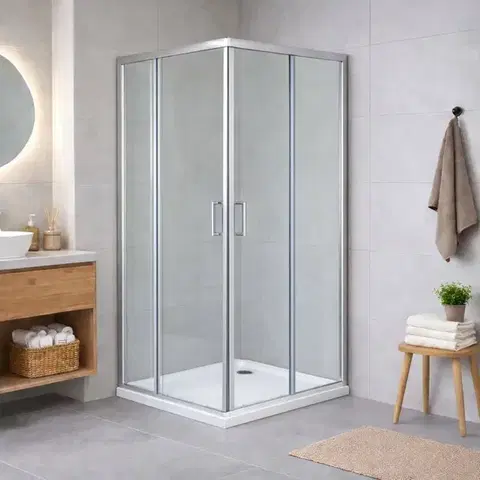 HOPA Sprchový kout BARCELONA PLUS QUADRATO Barva rámu Chrom/Leštěný hliník (ALU), Rozměr A 80, Rozměr B 80, Směr zavírání Univerzální Levé / Pravé, Výplň Čiré bezpečnostní sklo 5 / 6 mm OLBBAR80CCBV